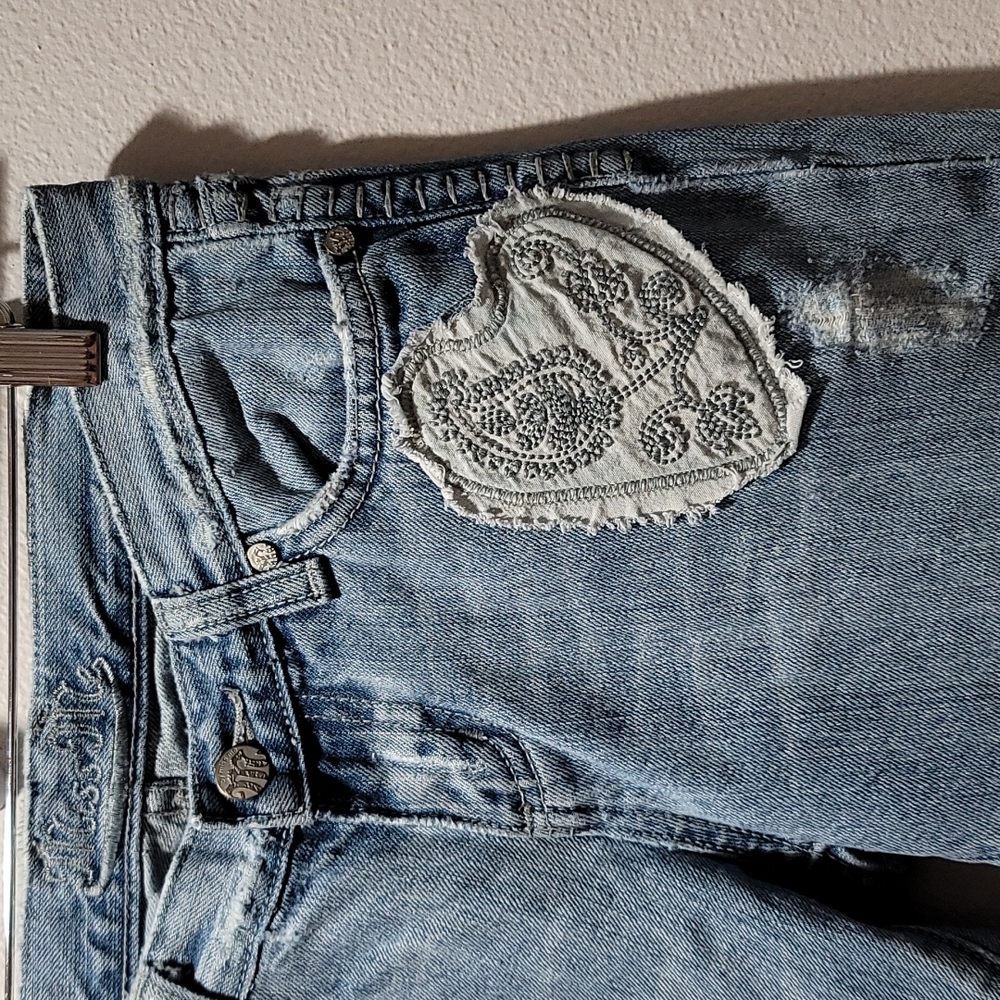 Miss Me Marilyn 26 Bootcut Patchwork Boho Cottage… - image 7